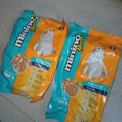 Thức Ăn Hạt Khô Minino Yum Gói 350g Cho Mèo ( vị cá hồi + vị hải sản )