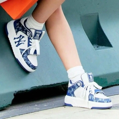Giày MLB Chunky Liner Mid Denim New York Yankees ‘D.Navy’ 3ASXCDN3N-50NYD