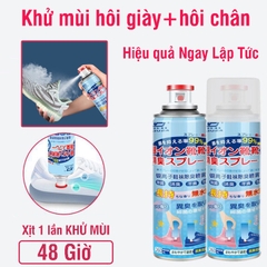 Bình xịt khử mùi hôi chân giày dép Nhật Bản công nghệ Nano bạc, bình xịt thơm giày 260ml tiện lợi khử mùi 24h