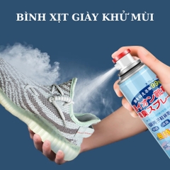 Bình xịt khử mùi hôi chân giày dép Nhật Bản công nghệ Nano bạc, bình xịt thơm giày 260ml tiện lợi khử mùi 24h