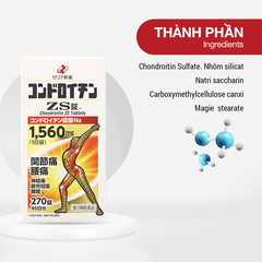Viên Uống Bổ Xương Khớp ZS Chondroitin 1560mg 270 Viên - Nội địa Nhật