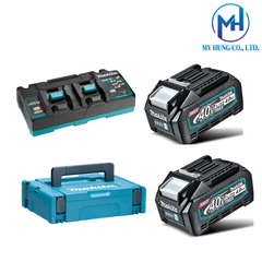 BỘ PIN SẠC MAKITA (BL4040*2+DC40RB+MAKPAC) 191U00-8