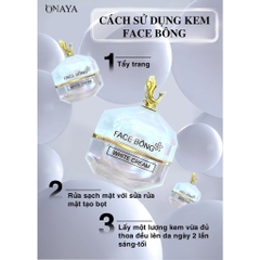 Kem Face Bông ONAYA Dưỡng Trắng Da Ngừa Mụn