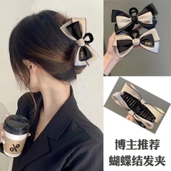 Kẹp Tóc Nơ Lớn Hai Mặt Hình Cá Mập Phong Cách Công Chúa