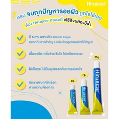 Gel mờ sẹo lồi lõm, sẹo vừa, sẹo thâm Hiruscar Thái Lan 7g CHÍNH HÃNG