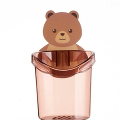 PVN17878 Cốc Đựng Bàn Chải, Kem Đánh Răng Hình Gấu Cute Dính Tường T8