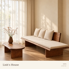Sofa tối giản vàng nâu