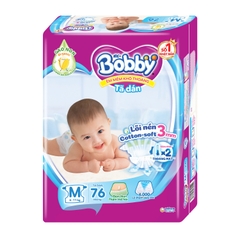 Bỉm-Tã dán Bobby size M 76 miếng (6-11kg)