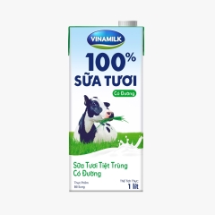 Sữa tươi tiệt trùng Vinamilk 100% có đường - hộp giấy 1L