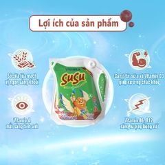 Thức uống Sữa Sôcôla lúa mạch Vinamilk Susu - thùng 24 túi x 110ml