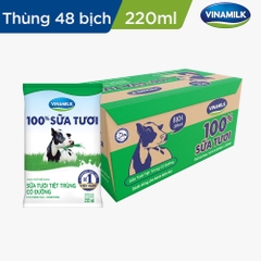 Sữa tươi tiệt trùng có đường Vinamilk 100% Sữa tươi
