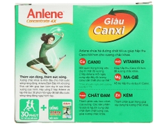 Sữa bột pha sẵn Anlene đậm đặc 4x vani 125ml (Lốc 4)