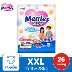 Bỉm-Tã quần Merries size XXL 26 miếng (15-28kg)