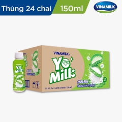 Sữa chua uống Yomilk Nha đam - thùng 24 chai x 150ml