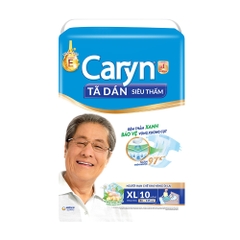 Tã dán giấy Caryn Siêu Thấm size XL 10 miếng (hông 76 -130 cm)