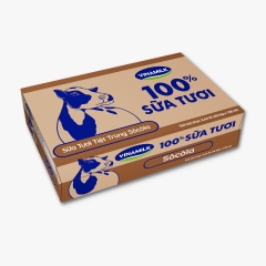 Sữa tươi tiệt trùng Vinamilk 100% Sôcôla - Lốc 4 hộp 180ml