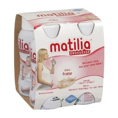 Sữa bầu Matilia vị Vani, Sôcôla, dâu (Lốc 4 hộp)