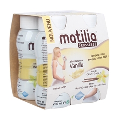 Sữa bầu Matilia vị Vani, Sôcôla, dâu (Lốc 4 hộp)