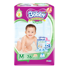 Bỉm-Tã quần Bobby size M 76 miếng (6-11kg)