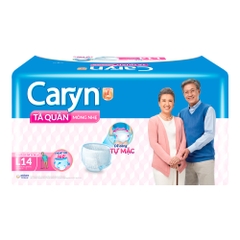 Tã quần năng hoạt  Caryn loại mỏng nhẹ size L (bụng 75-100 cm) - 14 miếng