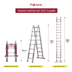 Thang nhôm rút gọn chữ A FUJIHOME TLA08R