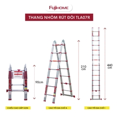 Thang nhôm rút gọn chữ A FUJIHOME TLA07R