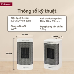 Quạt sưởi gốm mini Fujihome FH600