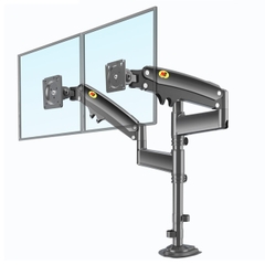 GIÁ TREO 2 MÀN HÌNH H180 xám ( 17" - 27 " ) - MATTE CHAROCAL