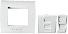 Mặt ổ cắm mạng Faceplates 124-15101WH Norden