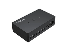 Bộ chuyển đổi 2-1 VGA KVM + USB 2.0 UNITEK U-8709ABK