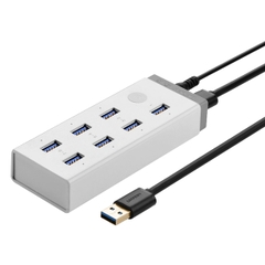 Hub đa năng gồm 7 cổng USB 3.0 Ugreen 20296 kèm sạc điện thoại, máy tính bảng...