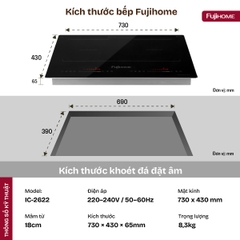 BẾP TỪ ĐÔI FUJIHOME IC2622