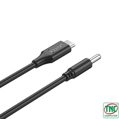 CÁP SẠC USB Type-C ->DC DC Jack 4.5 x 3.0 mm 65W UNITEK C14117BK (for HP Laptops)