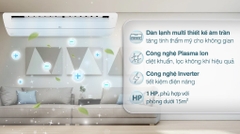 Dàn lạnh cassette 1 cửa Multi LG Inverter 18000BTU HAI CHIỀU AMNW18GTTA0 + PT-TAHW0