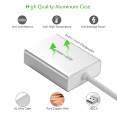 Cáp chuyển USB to VGA cao cấp chính hãng Ugreen 40244