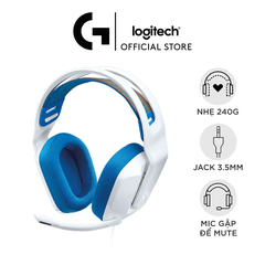 Tai nghe Logitech G335 Gaming (Trắng) (981-001019)