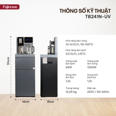 Cây nước bàn trà cao cấp có ngăn khử khuẩn UV Fujihome TB241N-UV