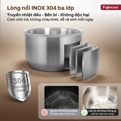 Nồi cơm điện Fujihome Inox LowSugar RC10ALS