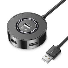 HUB USB-A ra 4 cổng USB2.0 màu đen