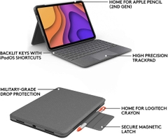 Bàn phím Logitech Folio Touch dành cho iPad Air (thế hệ 4 và 5)