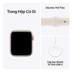 APPLE WATCH SE 3 (GEN 3) 44MM (SM) - MÀU STARLIGHT (TRẮNG) (MEHG4SA/A)