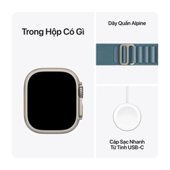 Apple Watch Ultra 3 GPS + Cellular 49mm Natural Titanium Blue Alpine Loop (Large) MEWP4SA/A – Đồng Hồ Thông Minh Cao Cấp Chính Hãng Apple