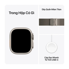 Apple Watch Ultra 3 49mm Natural Titanium Trail Loop (Natural) MF0E4SA/A – Đồng Hồ Thông Minh Cao Cấp Chính Hãng Apple
