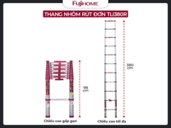 THANG NHÔM RÚT GỌN ĐƠN FUJIHOME TLI380R (NEW VERSION)