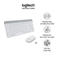 Combo chuột phím không dây Logitech MK470 (Trắng) (920-009183)