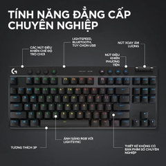 Bàn phím Gaming Logitech Pro X TKL Lightspeed (Đen) (920-012137)