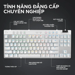 Bàn phím Gaming Logitech Pro X TKL Lightspeed (Trắng) (920-012149)