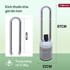 Quạt không cánh tích hợp lọc không khí Fujihome BF308DC-HEPA
