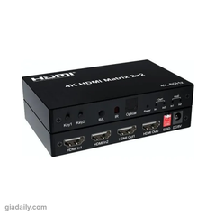 Bộ Chia HDMI 2 Vào 2 Ra Kèm Audio DTECH DT-7442W - Giá Đại Lý