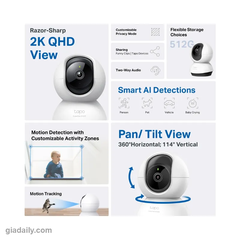 Camera Wi-Fi quay/quét Tapo C220 2K QHD AI trong nhà - Giá Đại Lý
